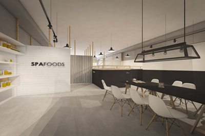 Office Spa Foods Interior Design | D'Marvel Scale Singapore